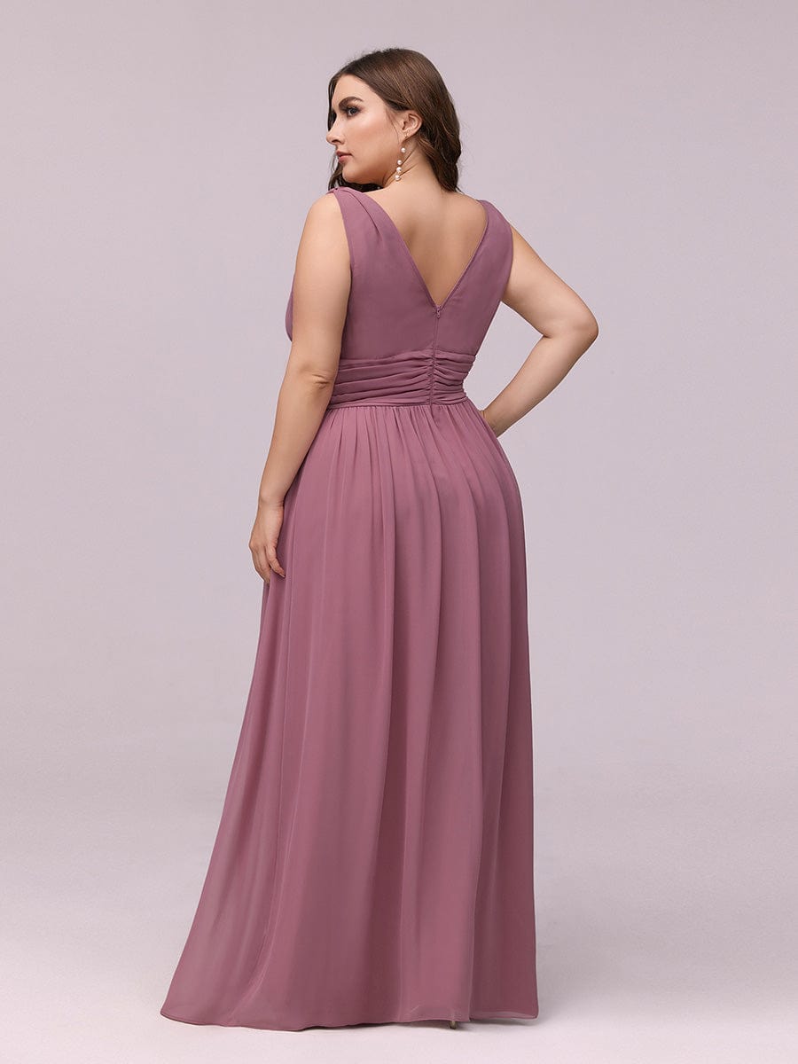 Chiffon Empire Waist Sleeveless Dress #color_Purple Orchid