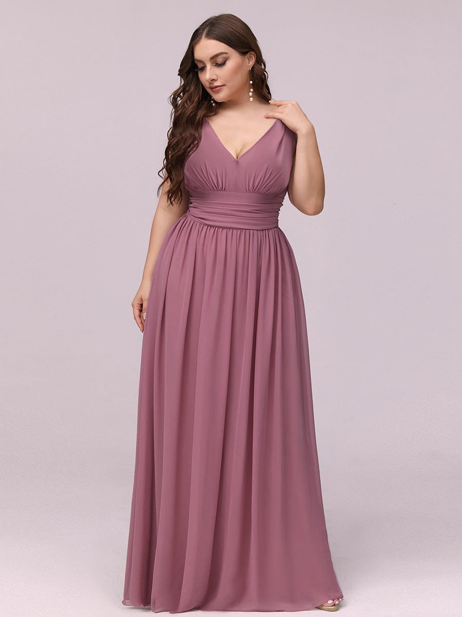 Chiffon Empire Waist Sleeveless Dress #color_Purple Orchid