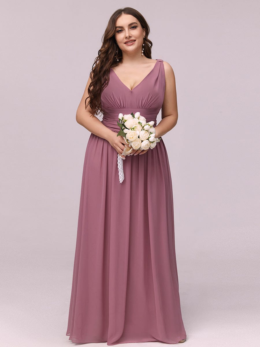 Chiffon Empire Waist Sleeveless Dress #color_Purple Orchid