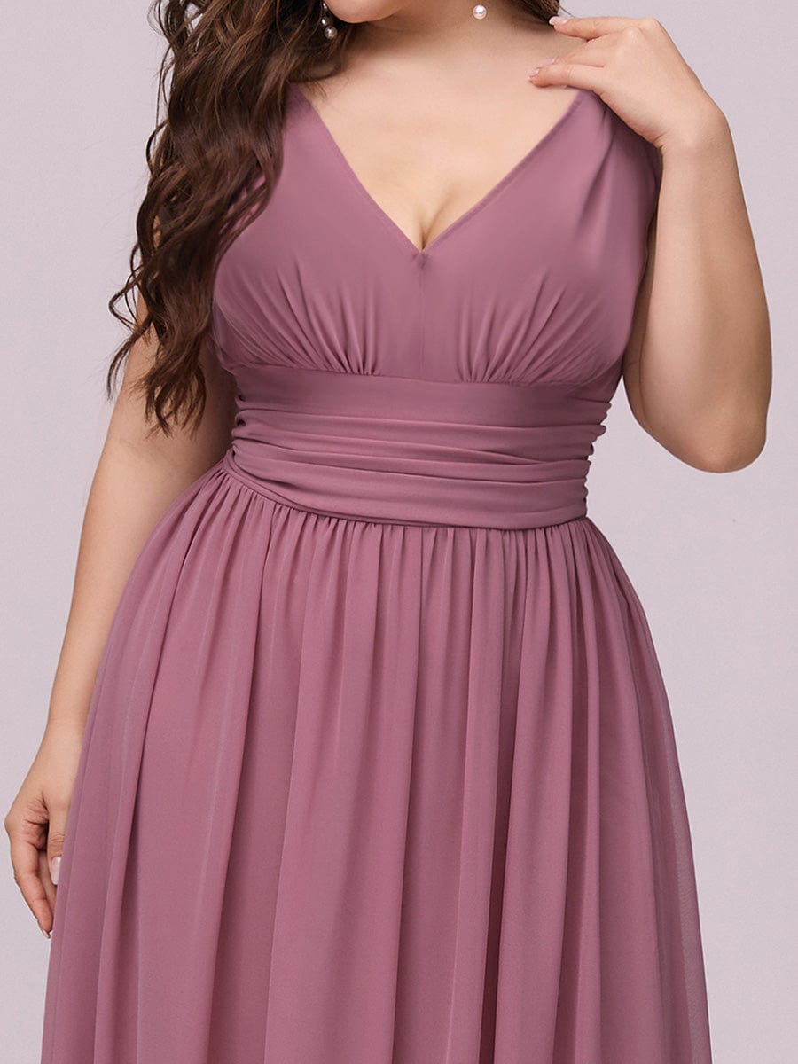 Chiffon Empire Waist Sleeveless Dress #color_Purple Orchid