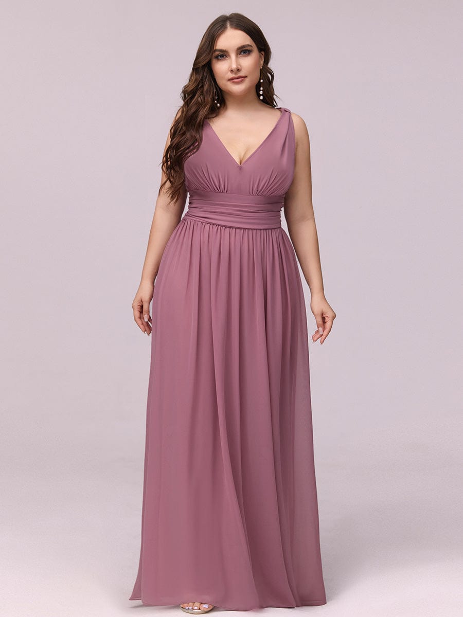 Chiffon Empire Waist Sleeveless Dress #color_Purple Orchid